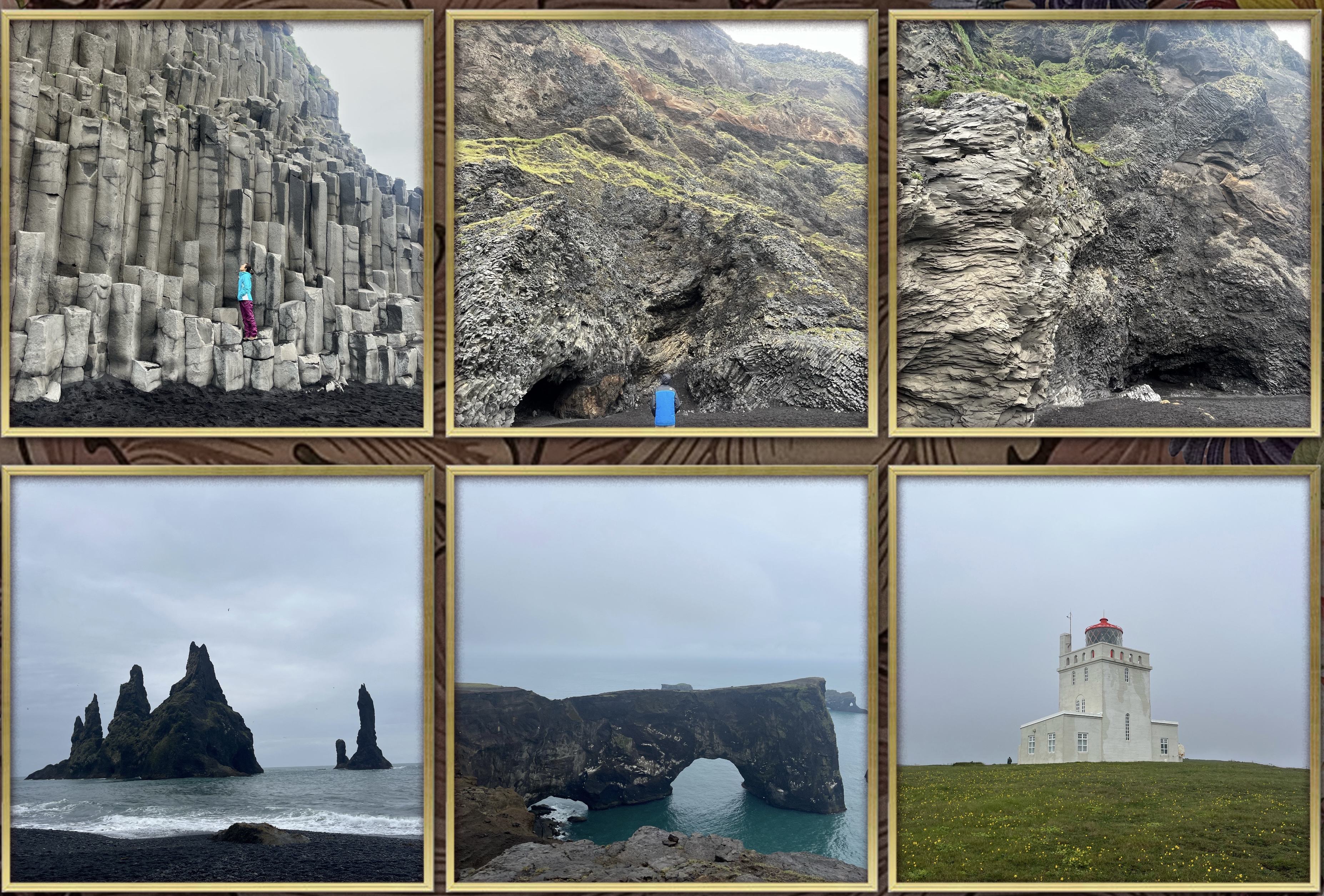 1-4: Black sand beach; 5-6 Peninsula