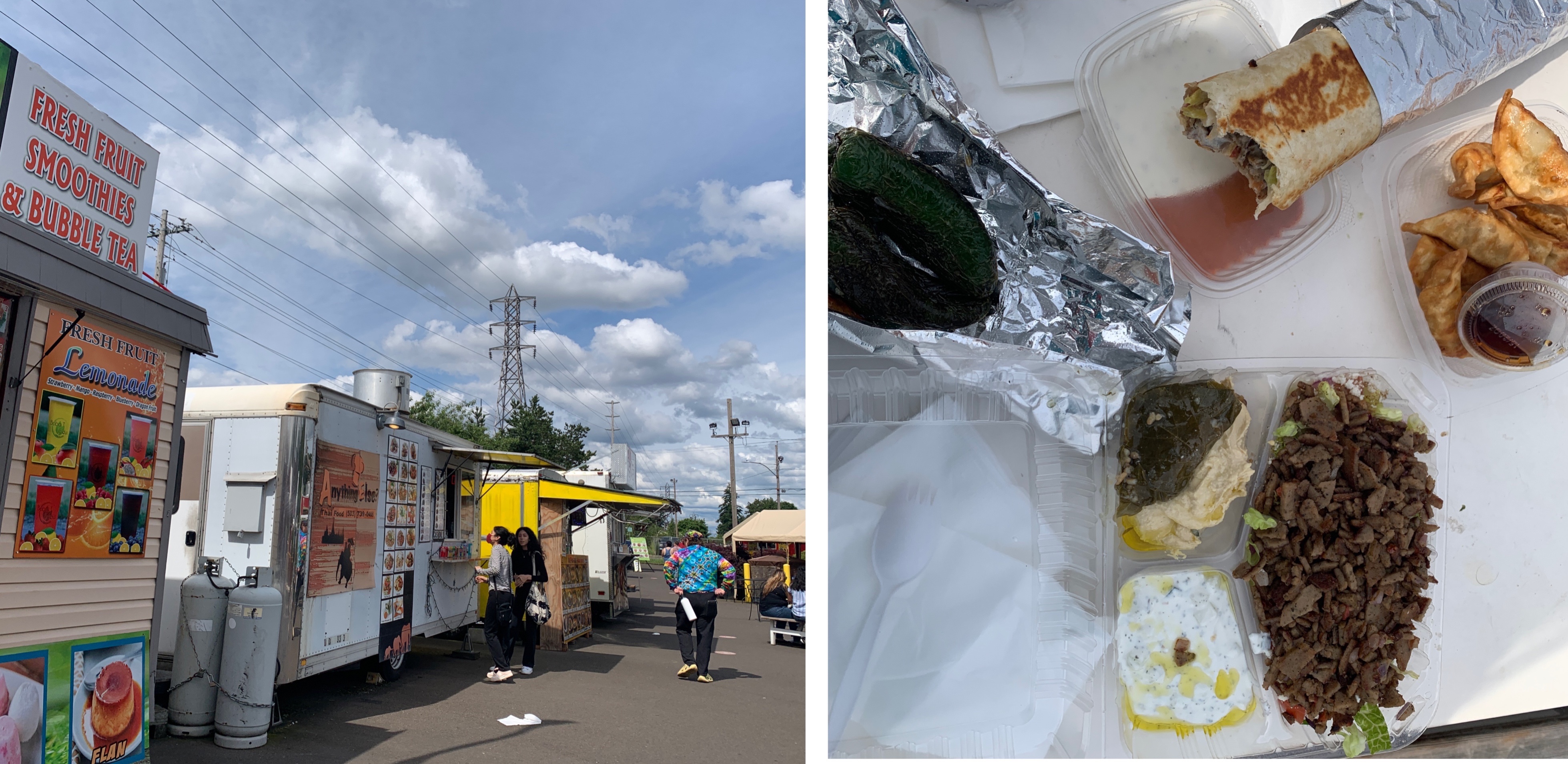 Lamb salad & Lamb Saj 餐车:中东下午餐