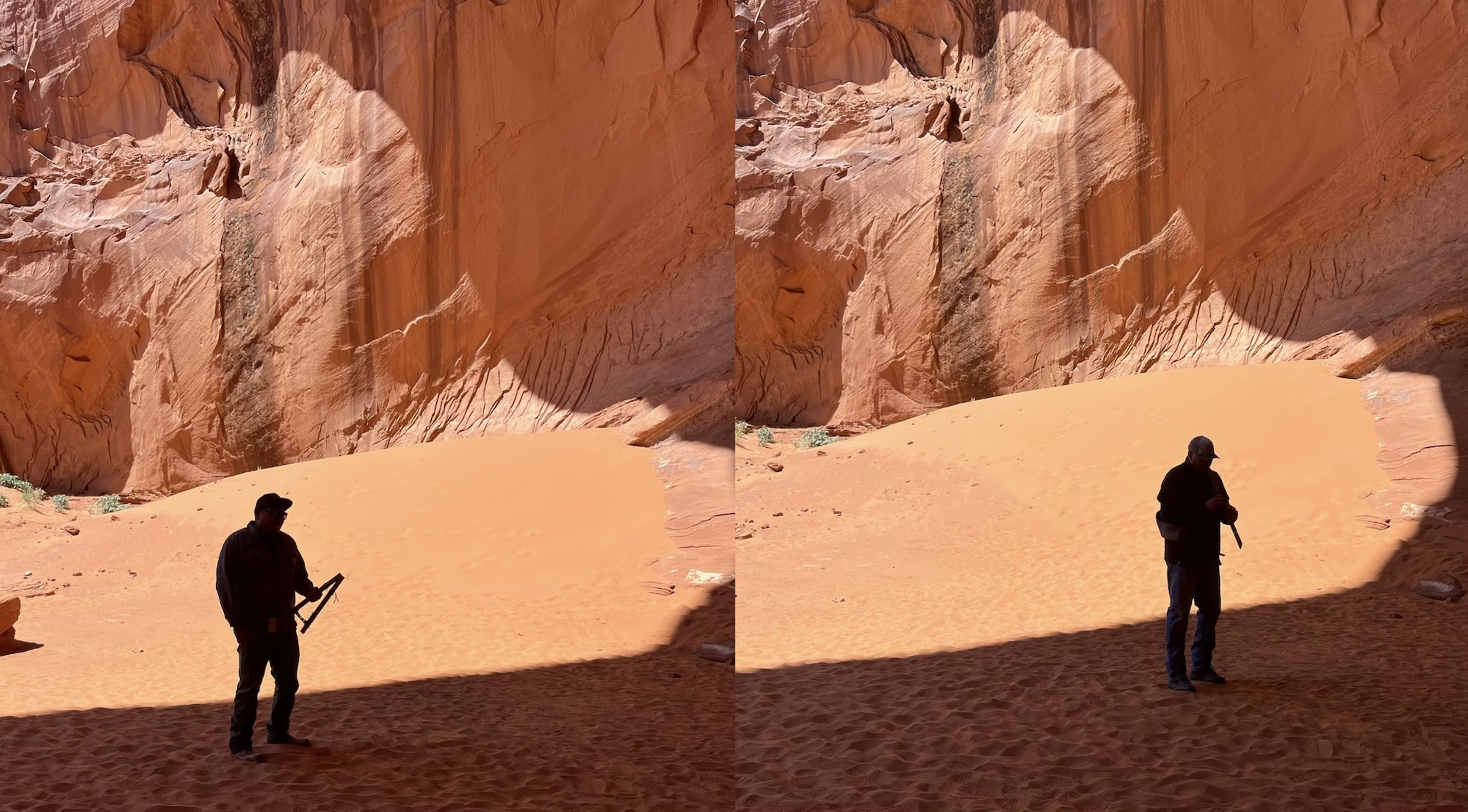 印第安导游演奏乐器